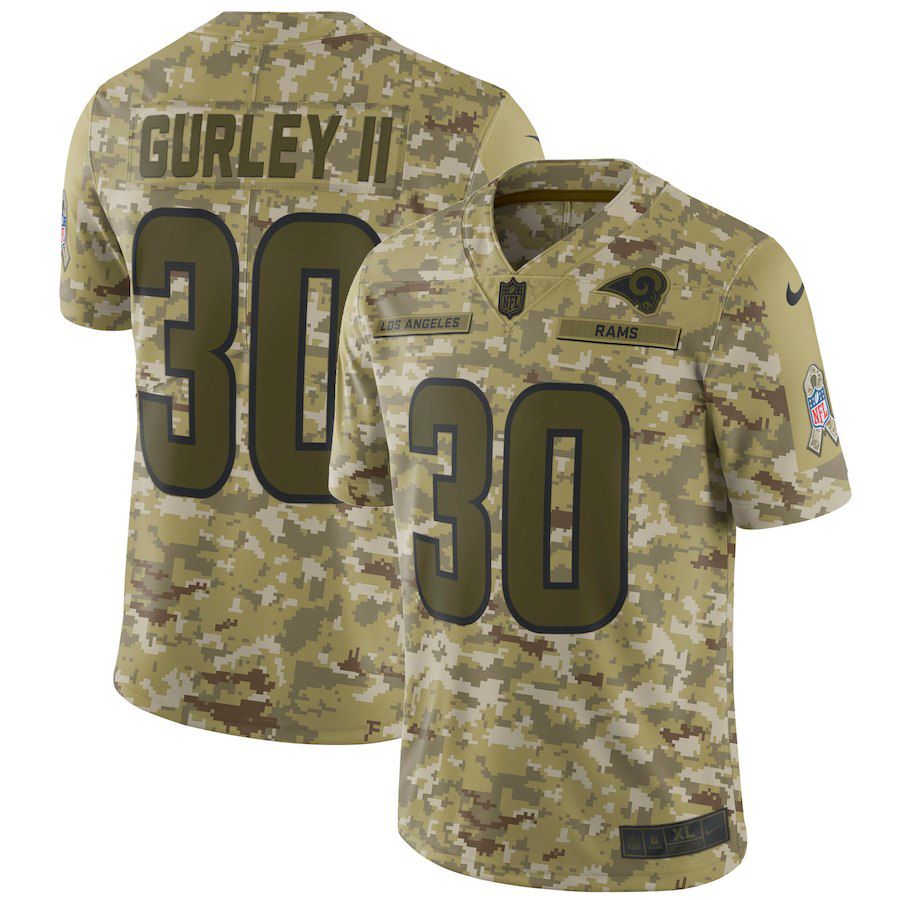 Men Los Angeles Rams #30 Gurley ii Nike Camo Salute to Service Retired Player Limited NFL Jerseys->los angeles rams->NFL Jersey